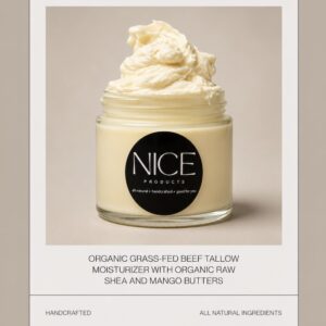 Whipped Grass-Fed Tallow Cream Nourishing Face & Body Moisturizer