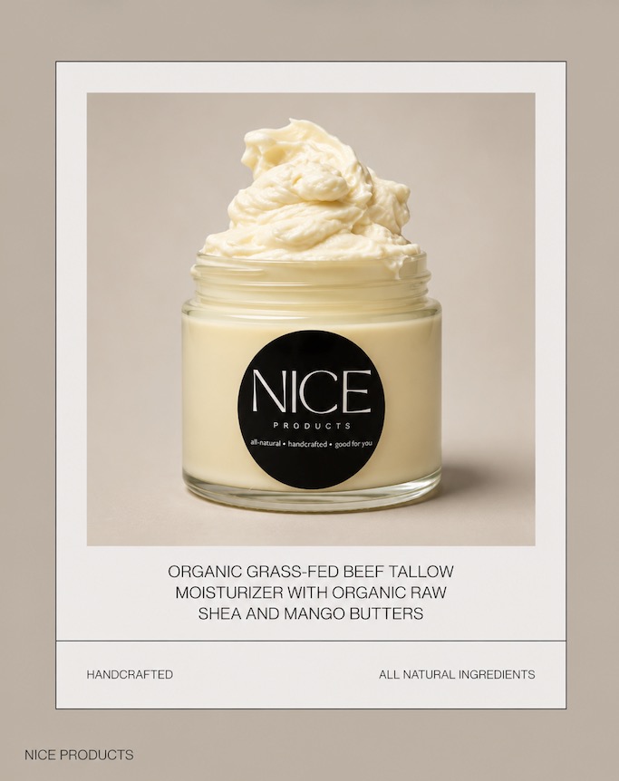 Whipped Grass-Fed Tallow Cream Nourishing Face & Body Moisturizer